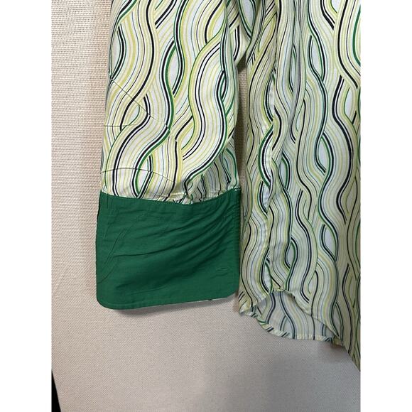 Raw Blue Nu Realms shirt Mens 3XL Multi Colored Striped Button Down Cuff Sleeves - Picture 5 of 14